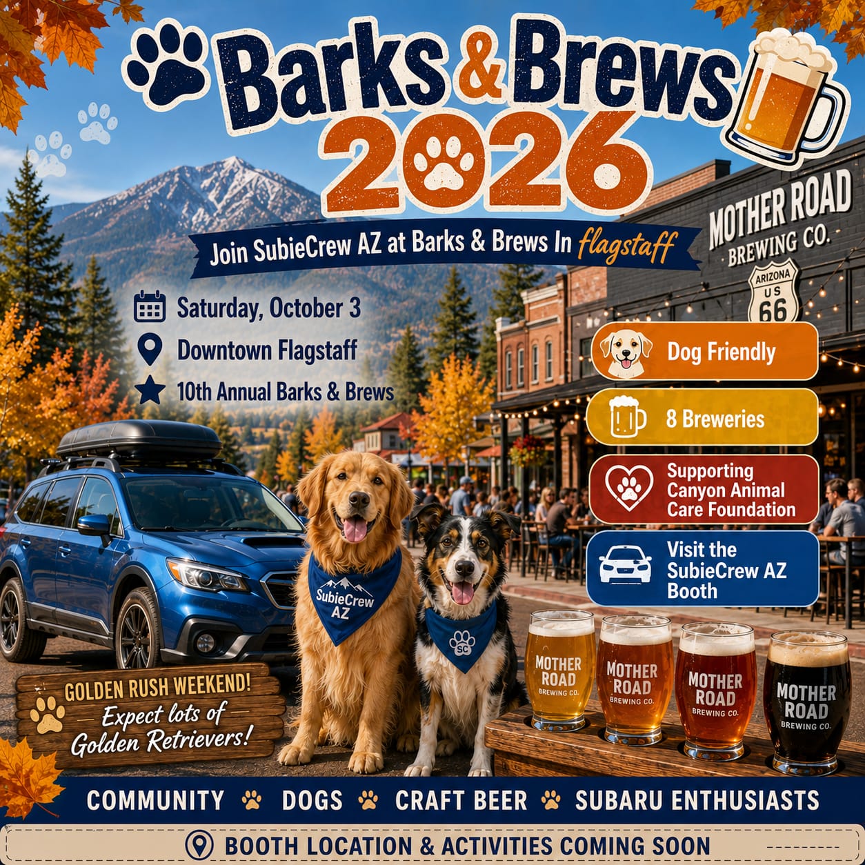 SubieCrew & Barks & Brews!